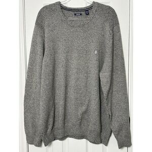 Izod Mens Heather Grey Pullover Knit Sweater Size XXL  Classic Preppy Golf